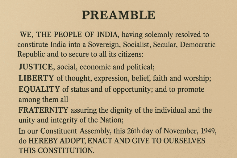 📜 Preamble of the Indian Constitution